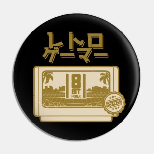 Retro Gamer Japanese 8bit Golden Pin