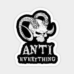 Anti Everything Skull Demon Pessimism Skeptic Magnet