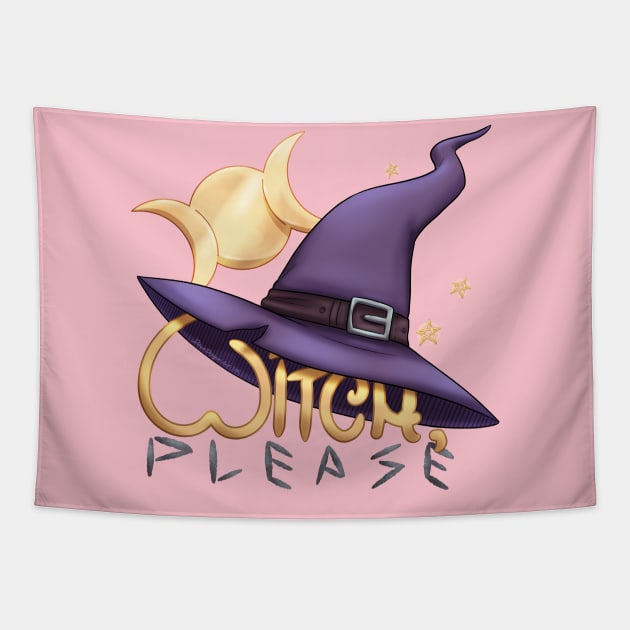 Witch, please Tapestry by DawnDragon Art