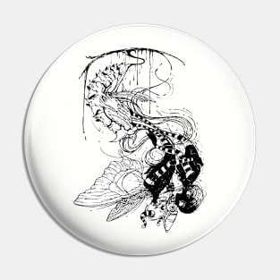 BULLET WITH BUTTERFLY WINGS 3 Pin