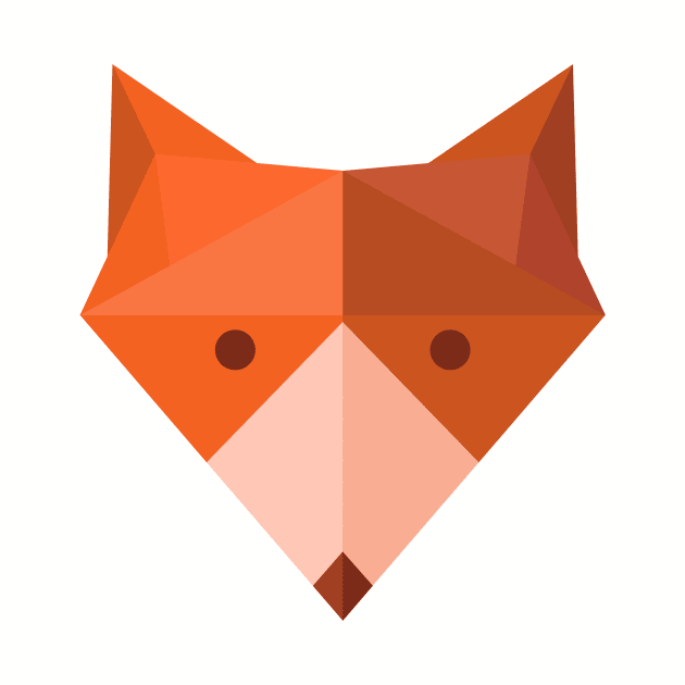 Geometric Animal Fox Head by Rebus28