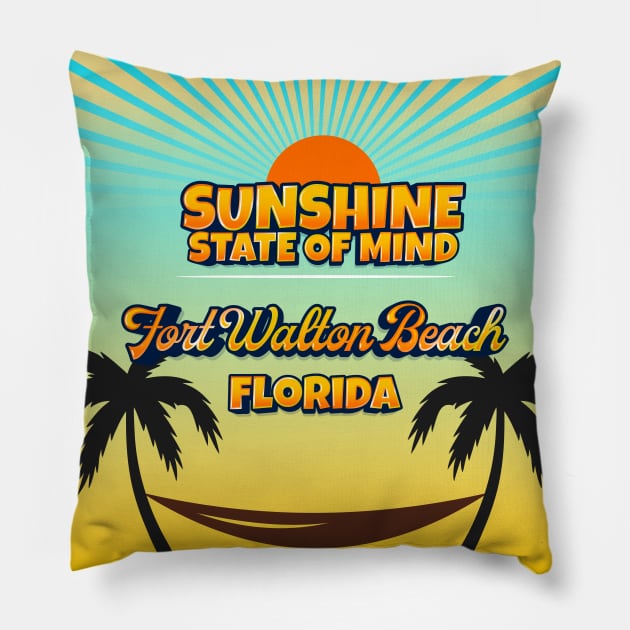 Fort Walton Beach Florida - Sunshine State of Mind Pillow by Gestalt Imagery