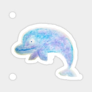 Watercolor cute blue dolphin Magnet