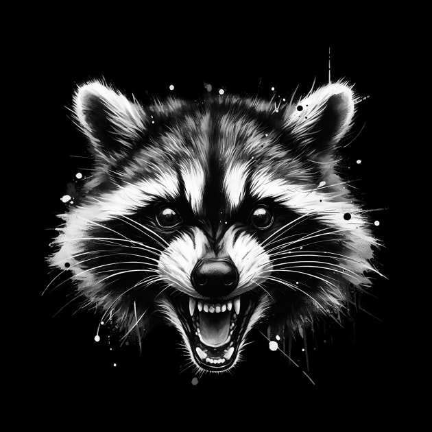 Angry raccoon by Batshirt