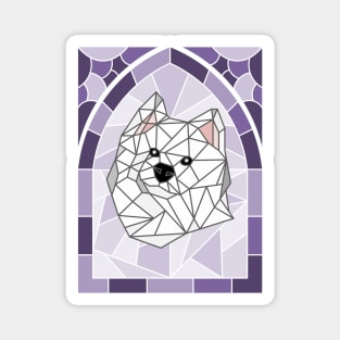 Stained Glass Samoyed Magnet