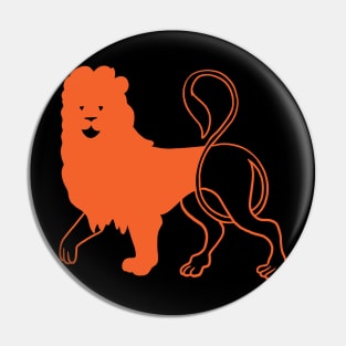 Leo Zodiac Sign - Astrological Version 2 Pin