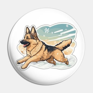 German Sheppard Sticker Pin