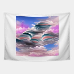 Vaporwave Clouds Tapestry