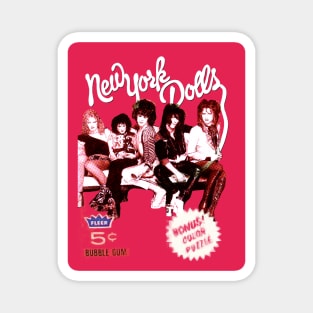 The New York Dolls 5¢ Bubble Gum Pack (with Bonus Color Puzzle) Magnet