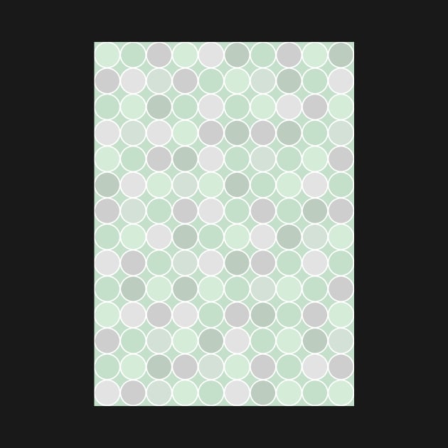 Sage Green and Grey Circles Pattern by dreamingmind