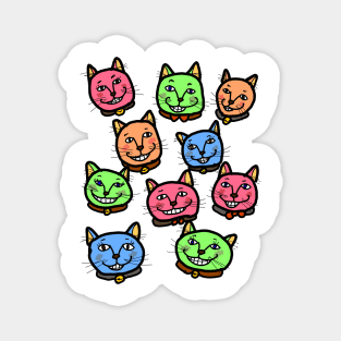 Happy Cheery Smiling Cats Magnet