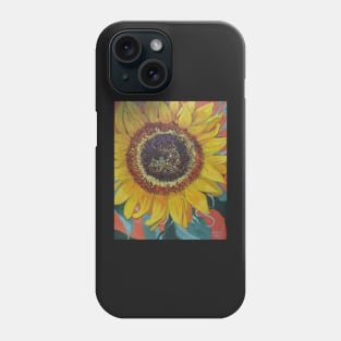 Sunflower painting in acrylics Phone Case