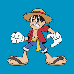 Luffy in cuphead style T-Shirt