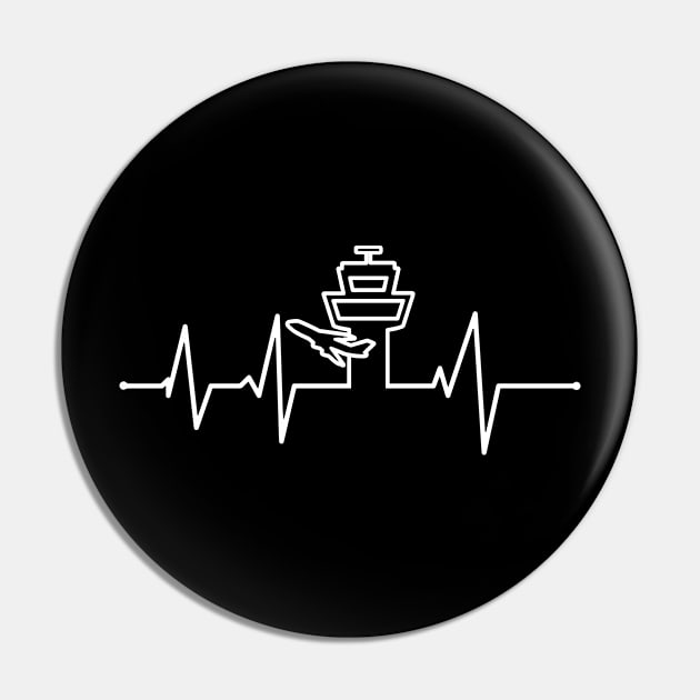 Air Traffic Control Heartbeat Pin by mohazain