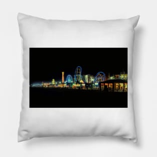 Ocean City Nj Skyline At Night Pillow