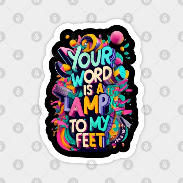 Your word is a lamp to my feet. Psalm 119:105 Magnet by Seeds of Authority