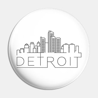 Detroit Minimal Skyline Pin