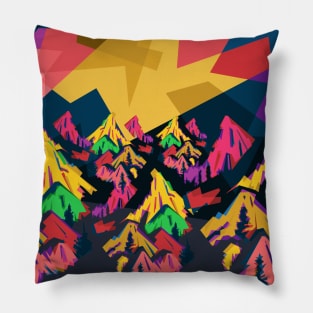 Montain Colorfully Pillow