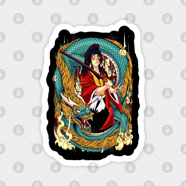 Demon Slayer Kokushibo Elegant Blade Pose Magnet by Otaku Vibes