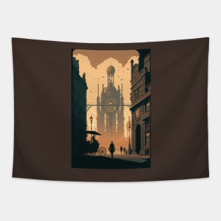 Steampunk City Tapestry