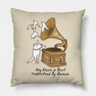 The funny animals Listen to the Music Pillow
