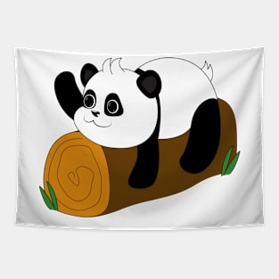 Cartoon Panda Tapestry