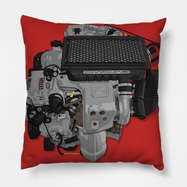 3S-GTE Engine Pillow by ArtyMotive