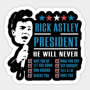 Rick Astley Never Gonna Give You Up Sticker for Sale by lukew30