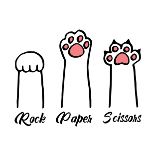 Rock Paper Scissors Cat Paws Shirt T-Shirt