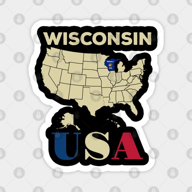 Wisconsin Magnet by Cuteepi