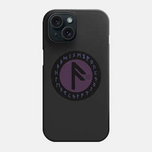 Purple Ansuz Futhark Rune Symbol Phone Case