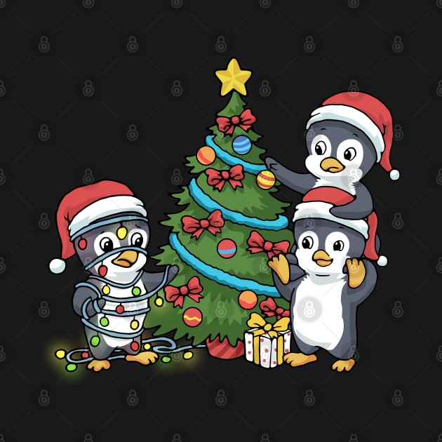 Christmas Penguin Gift Kids Christmas Tree Presents Penguin by PomegranatePower