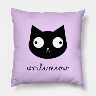 Write Meow Pillow