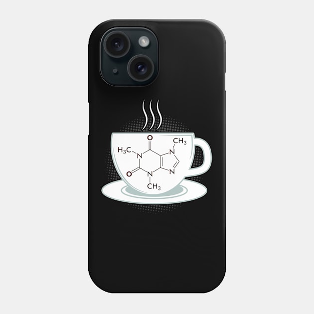 Chemistry Caffeine Molecule Phone Case by Shiva121