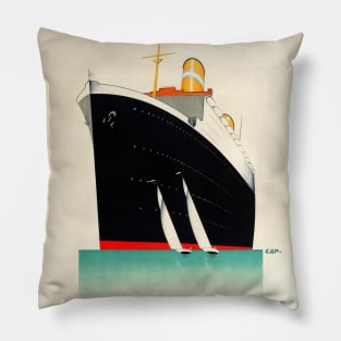 Vintage Travel Poster Itlay Lloyd Sabaudo Pillow