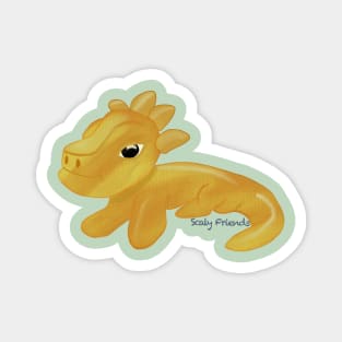 Yoel the Yellow Dino- The Scaly Friend's Collection Artwort By TheBlinkinBean Magnet