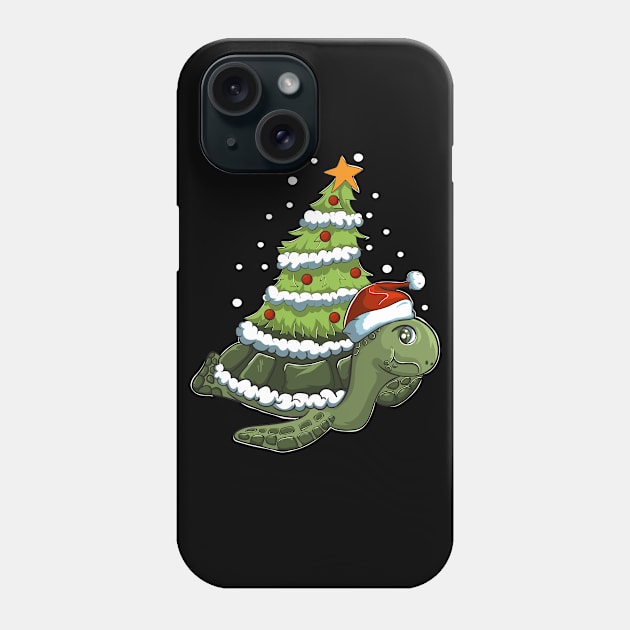 Turtle Christmas Tree Phone Case by ShirtsShirtsndmoreShirts