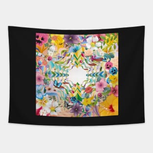 Kaleidoscopic spring flowers bouquet Tapestry