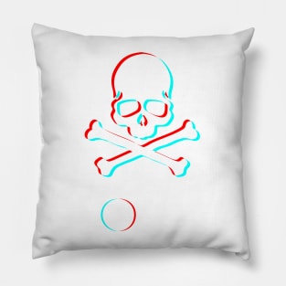 Toxic skull (white) Pillow