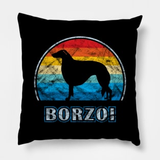 Borzoi Vintage Design Dog Pillow