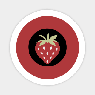 Sweet Serenity: A Minimalistic Strawberry Magnet