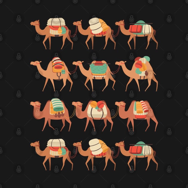 Cute Camels Desert Animals by Enriched by Art