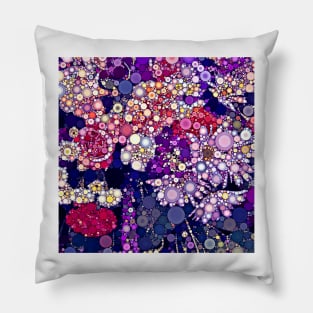 Dotty Floral Abstract Pillow