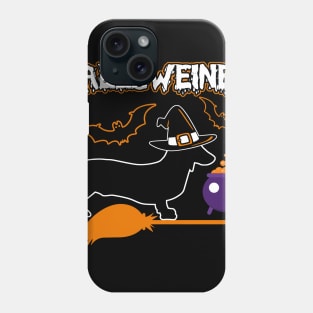 Happy halloweiner halloween costumes wiener dachshund gifts Phone Case