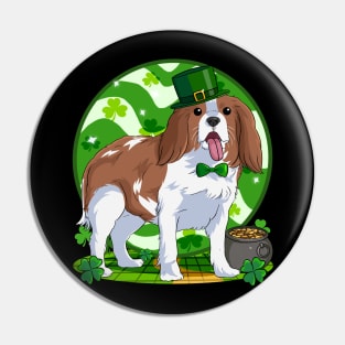 Cavalier King Charles Spaniel St Patricks Day Leprechaun Pin