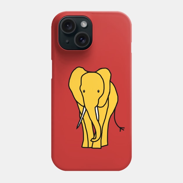 Yellow Elephant Phone Case by ellenhenryart