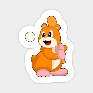 Hamster Baseball Baseball bat Sports Magnet