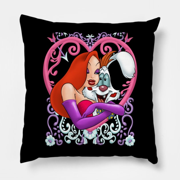 Rabbit Valentine Pillow by RCBrock