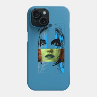 collage design with face Phone Case