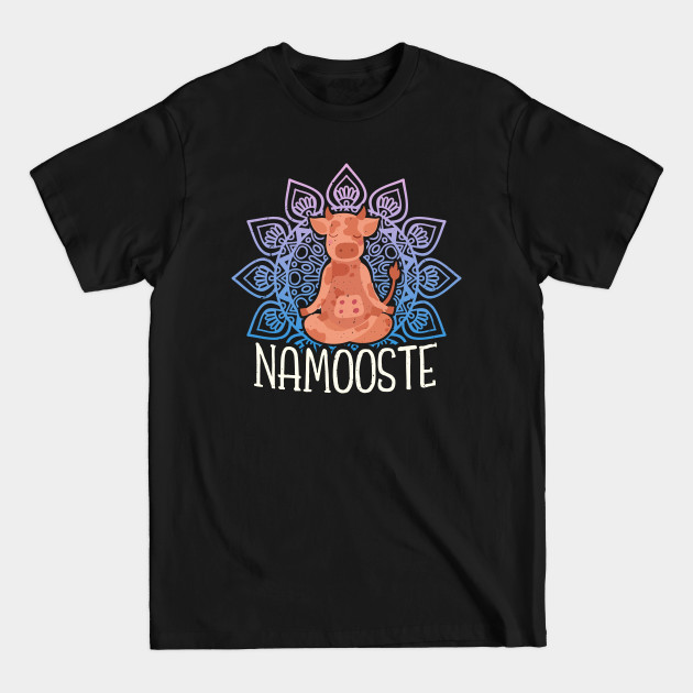 Disover Namooste Cute Funny Silly Yoga Cow Namaste - Namaste - T-Shirt